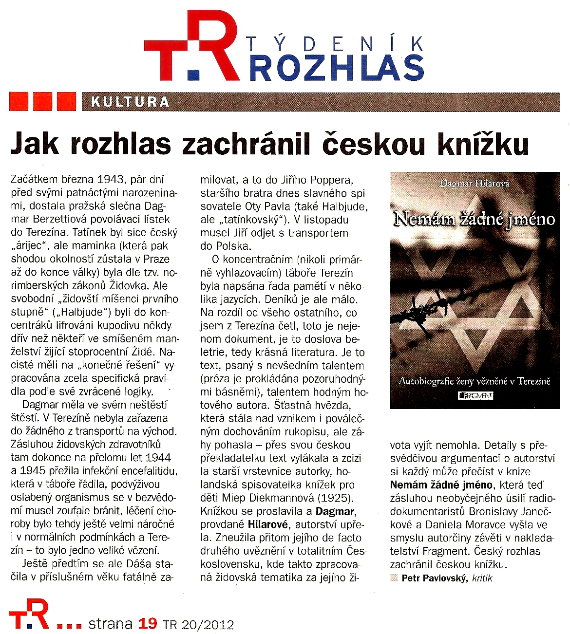 Týdeník Rozhlas - Petr Pavlovský - Český rozhlas zachránil českou knížku